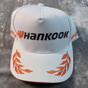 Hankook Tires Ventus Racing‎ Hat Mens OS White Orange Embroidered Adjustable Cap